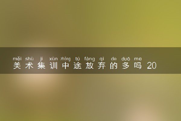 美术集训中途放弃的多吗 2024如何调整状态