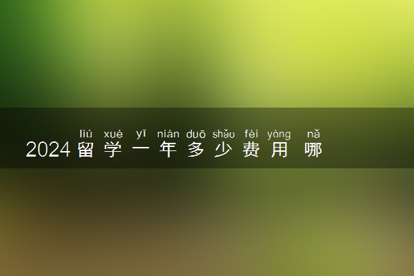 2024留学一年多少费用 哪个国家学费最低