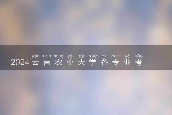 2024云南农业大学各专业考研分数线一览表 历年复试线汇总