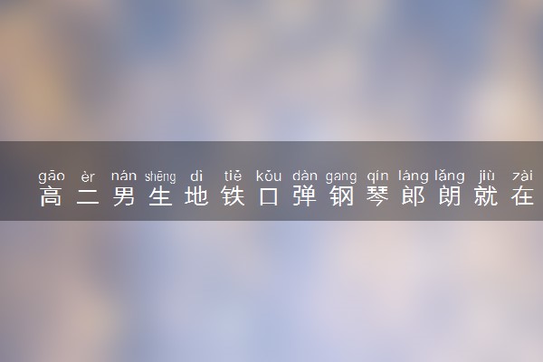 高二男生地铁口弹钢琴郎朗就在身后 什么情况