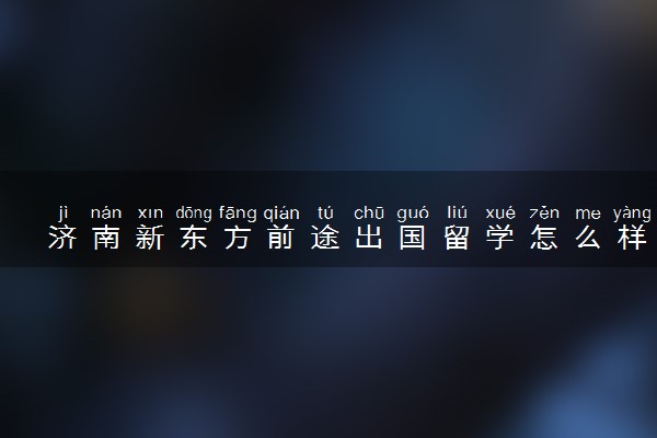 济南新东方前途出国留学怎么样