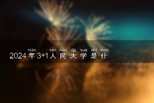 2024年3+1人民大学是什么性质 毕业证是怎样的
