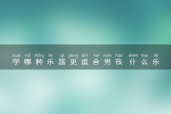 学哪种乐器更适合男孩 什么乐器好学