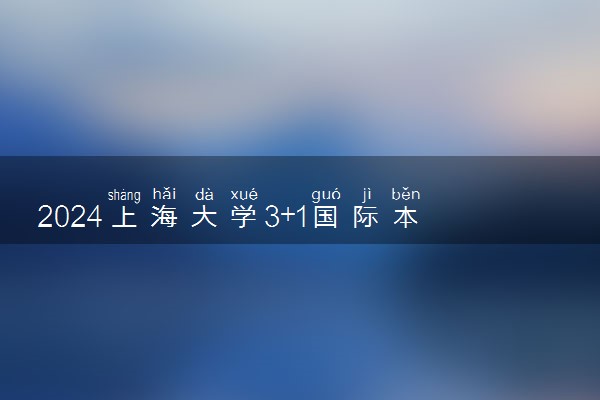2024上海大学3+1国际本科怎么样 学费多少