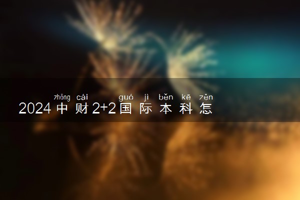 2024中财2+2国际本科怎么样 拿什么毕业证