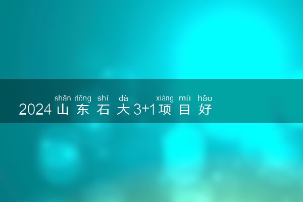 2024山东石大3+1项目好吗 含金量高吗