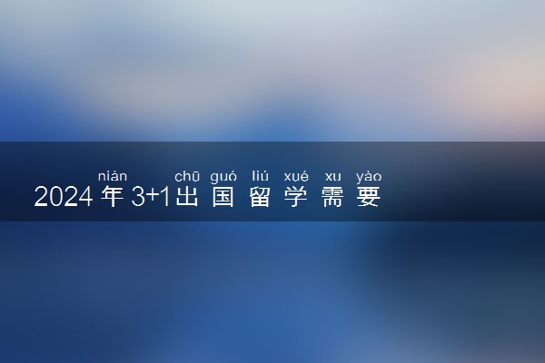 2024年3+1出国留学需要什么条件 有哪些要求