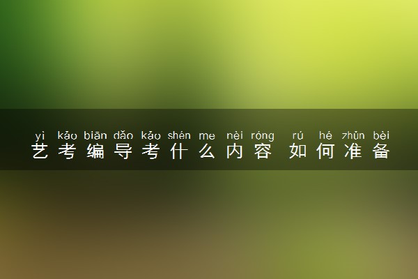 艺考编导考什么内容 如何准备考试