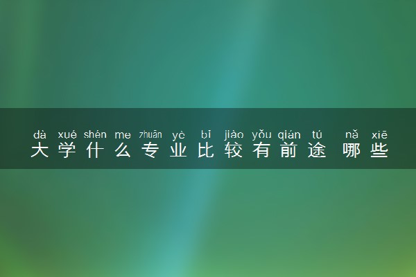 大学什么专业比较有前途 哪些专业吃香且高薪