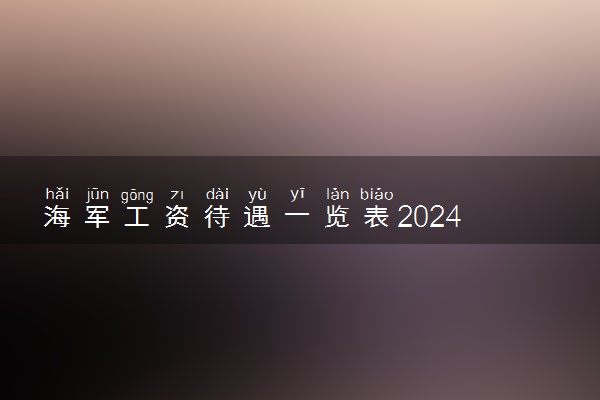 海军工资待遇一览表2024 福利待遇好吗