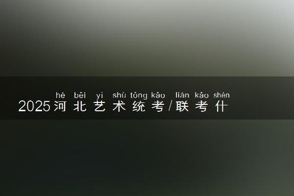 2025河北艺术统考/联考什么时候考试 具体考试时间安排