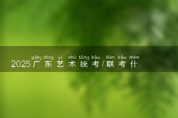 2025广东艺术统考/联考什么时候考试 具体考试时间安排