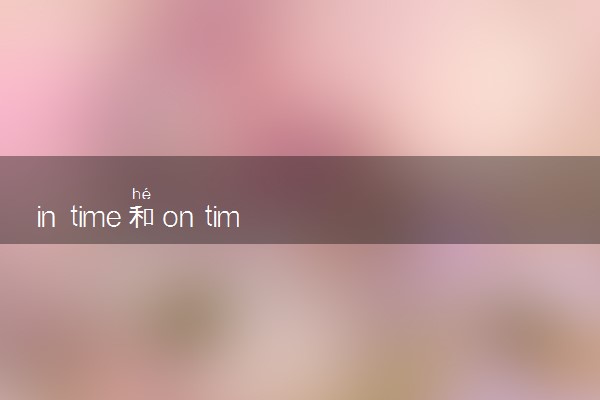 in time和on time的区别 有什么不同
