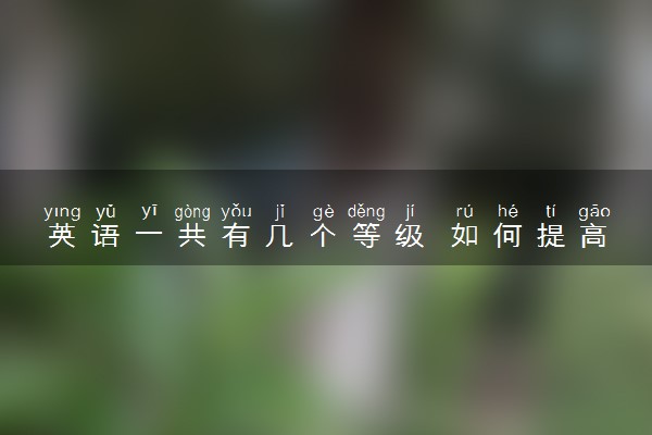 英语一共有几个等级 如何提高英语成绩