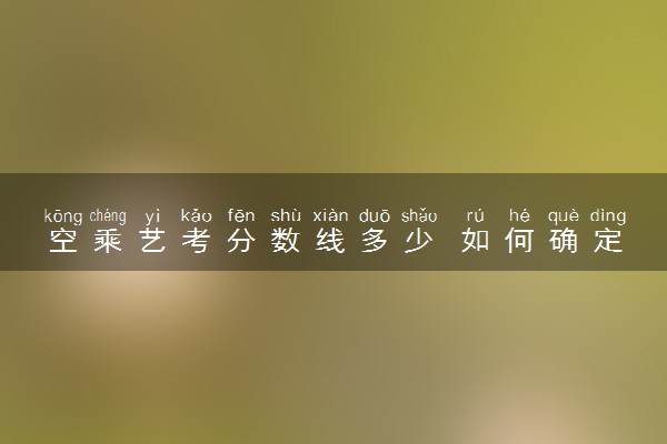 空乘艺考分数线多少 如何确定