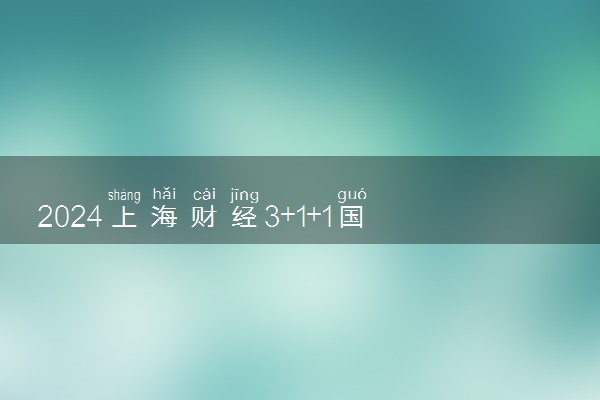 2024上海财经3+1+1国际本科好吗 读完有什么用