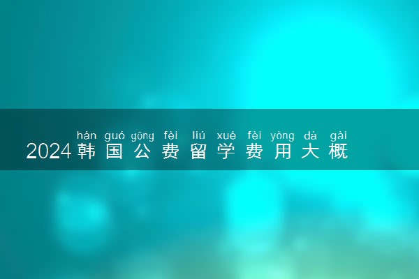 2024韩国公费留学费用大概多少 好申请吗