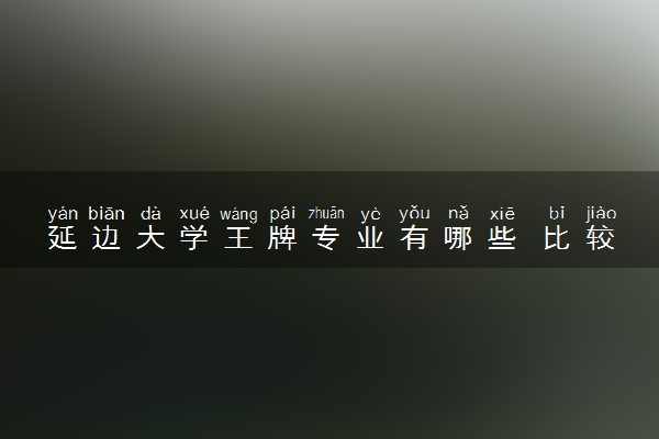 延边大学王牌专业有哪些 比较好的专业推荐