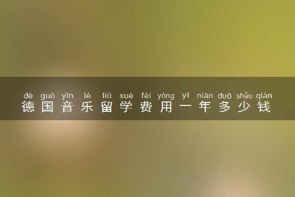 德国音乐留学费用一年多少钱 哪个学校好