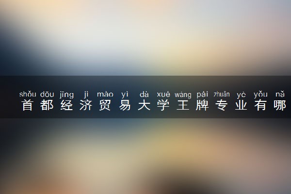 首都经济贸易大学王牌专业有哪些 比较好的专业推荐