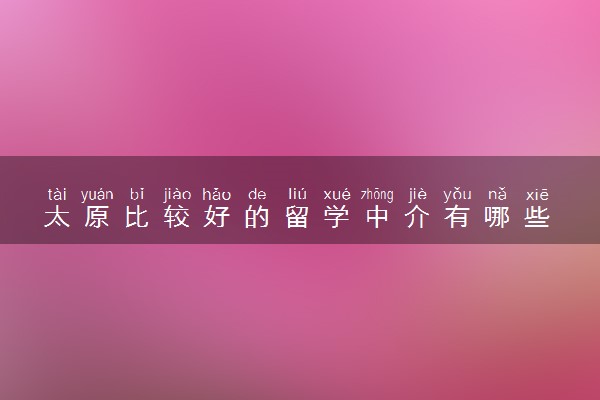 太原比较好的留学中介有哪些 口碑好的推荐