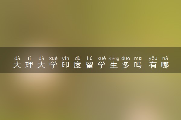 大理大学印度留学生多吗 有哪些出国项目可以报考