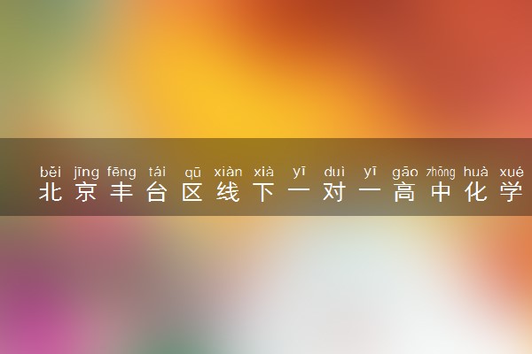 北京丰台区线下一对一高中化学老师推荐