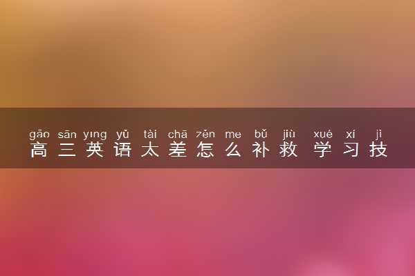 高三英语太差怎么补救 学习技巧有哪些