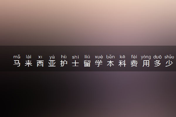 马来西亚护士留学本科费用多少钱 怎么交的