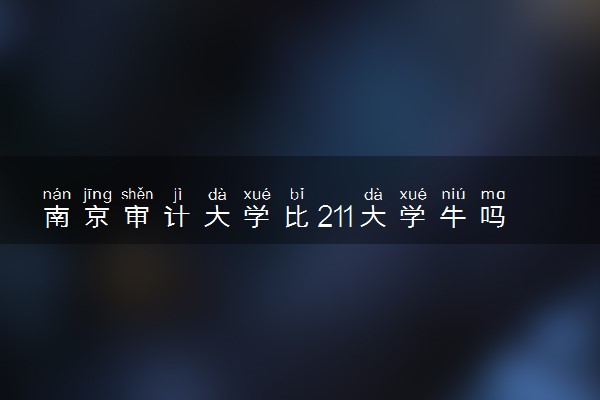 南京审计大学比211大学牛吗 认可度高吗