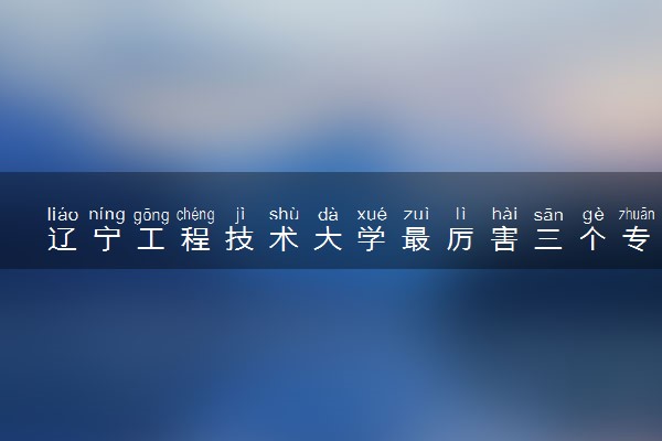 辽宁工程技术大学最厉害三个专业 哪些专业好就业