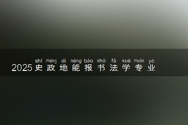2025史政地能报书法学专业吗 选科要求有哪些