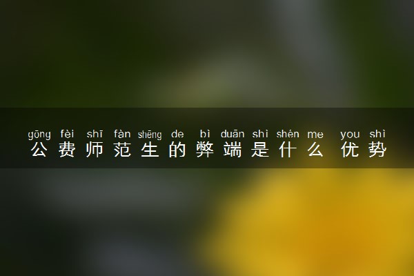 公费师范生的弊端是什么 优势有哪些