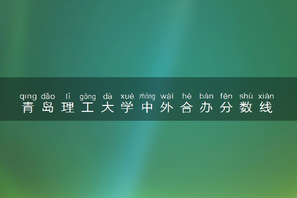 青岛理工大学中外合办分数线 2025多少分能录取