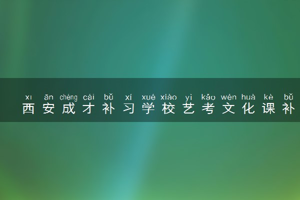 西安成才补习学校艺考文化课补习效果好不好