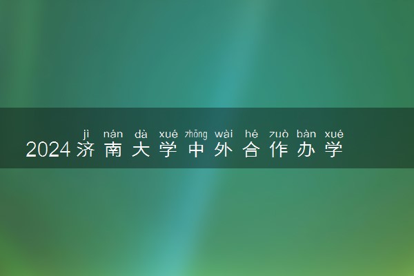 2024济南大学中外合作办学项目3+1学费多少钱一年