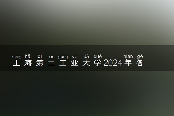 上海第二工业大学2024年各省录取分数线 多少分能考上