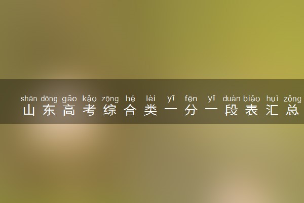 山东高考综合类一分一段表汇总 位次及排名查询（2025年参考）