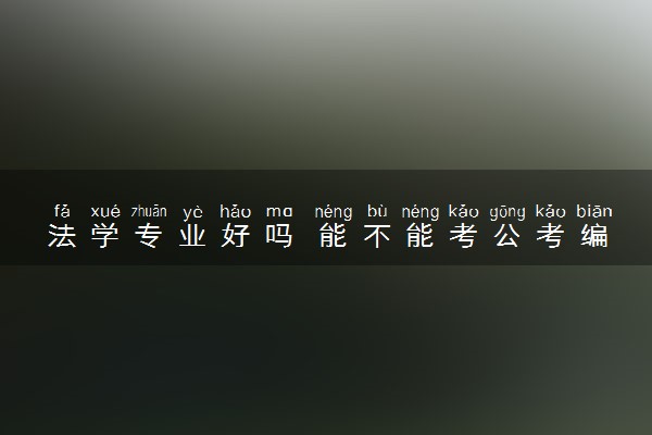 法学专业好吗 能不能考公考编