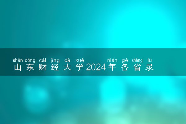 山东财经大学2024年各省录取分数线 多少分能考上
