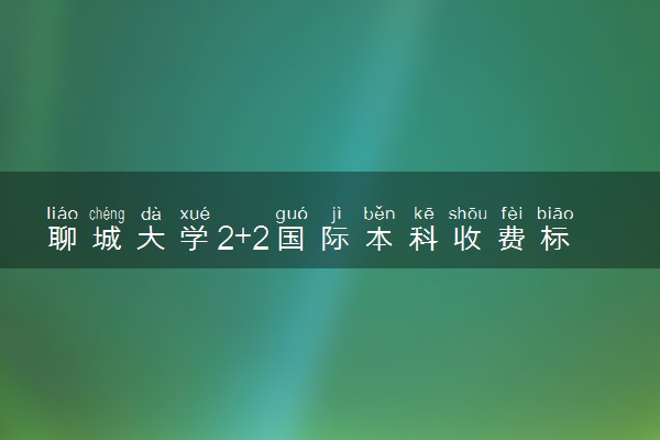 聊城大学2+2国际本科收费标准 学费多少钱