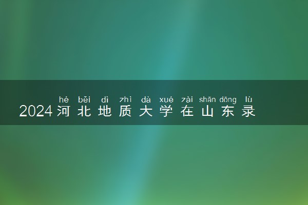 2024河北地质大学在山东录取分数线 各专业分数及位次