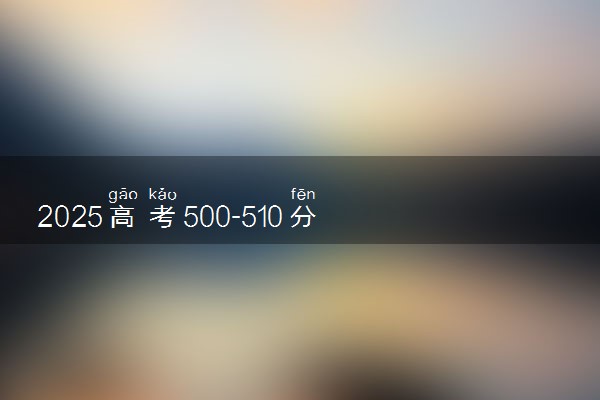 2025高考500-510分可以报的计算机类大学有哪些