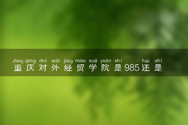 重庆对外经贸学院是985还是211 含金量怎么样