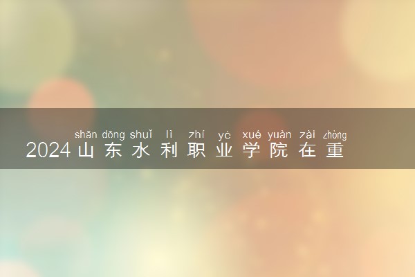 2024山东水利职业学院在重庆录取分数线 各专业分数及位次