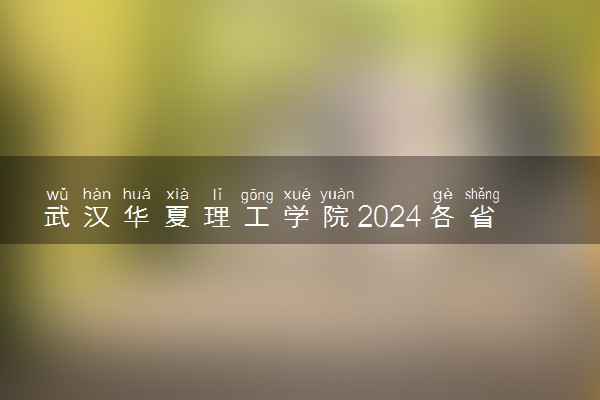 武汉华夏理工学院2024各省录取分数线及最低位次是多少