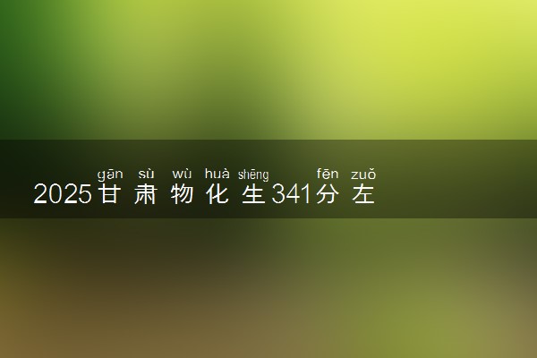 2025甘肃物化生341分左右能上什么大学 可以报考的院校名单