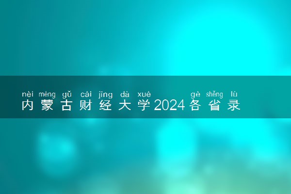 内蒙古财经大学2024各省录取分数线及最低位次是多少