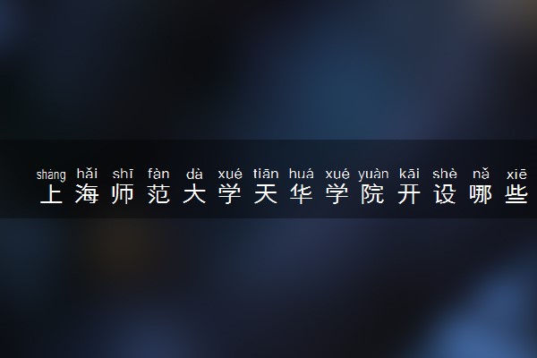 上海师范大学天华学院开设哪些艺术类专业 什么专业前景好