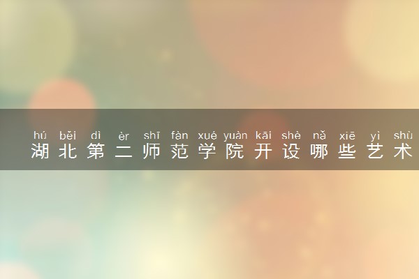 湖北第二师范学院开设哪些艺术类专业 什么专业前景好